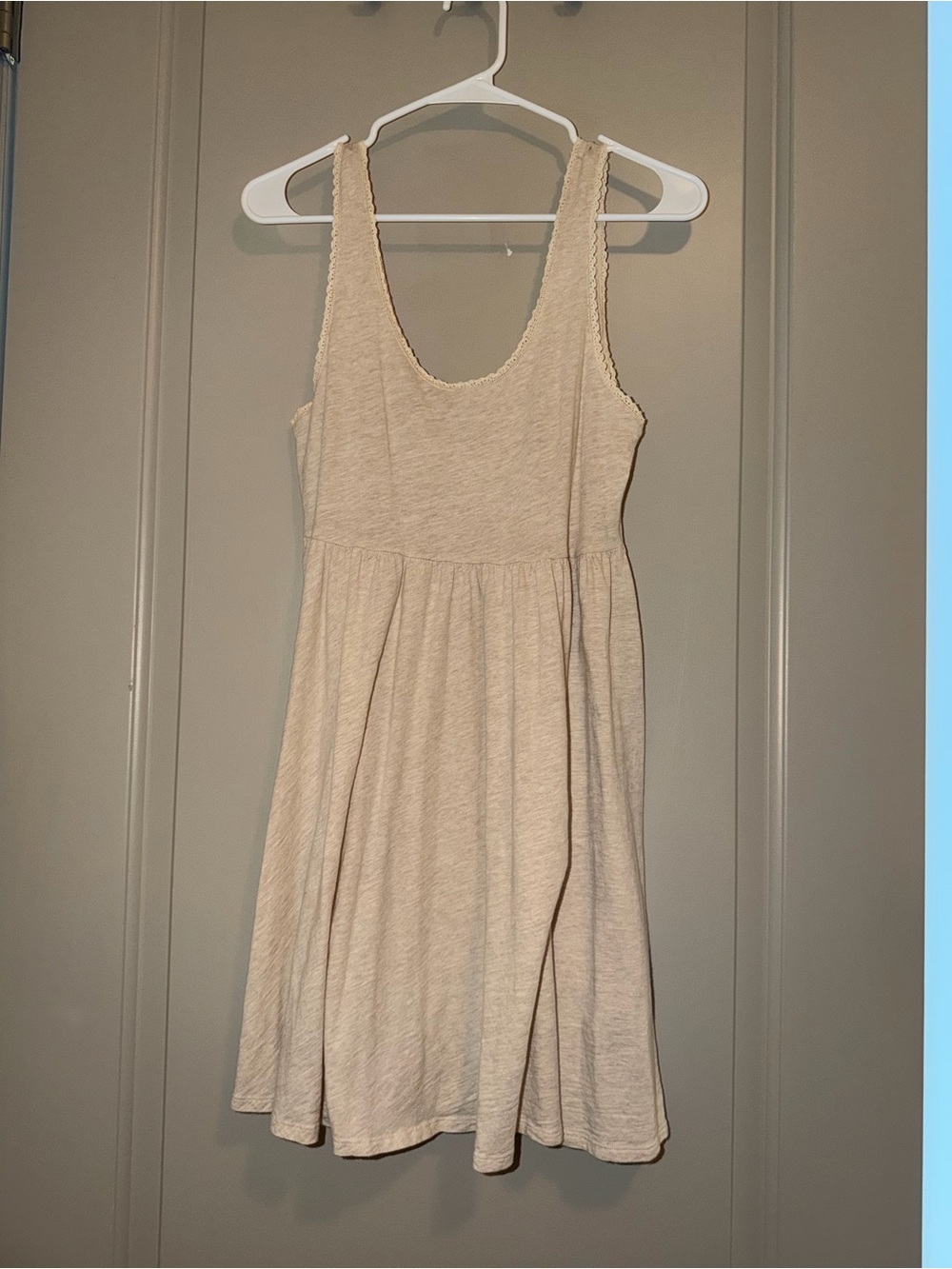 Women's Cream Tank Swing Dress